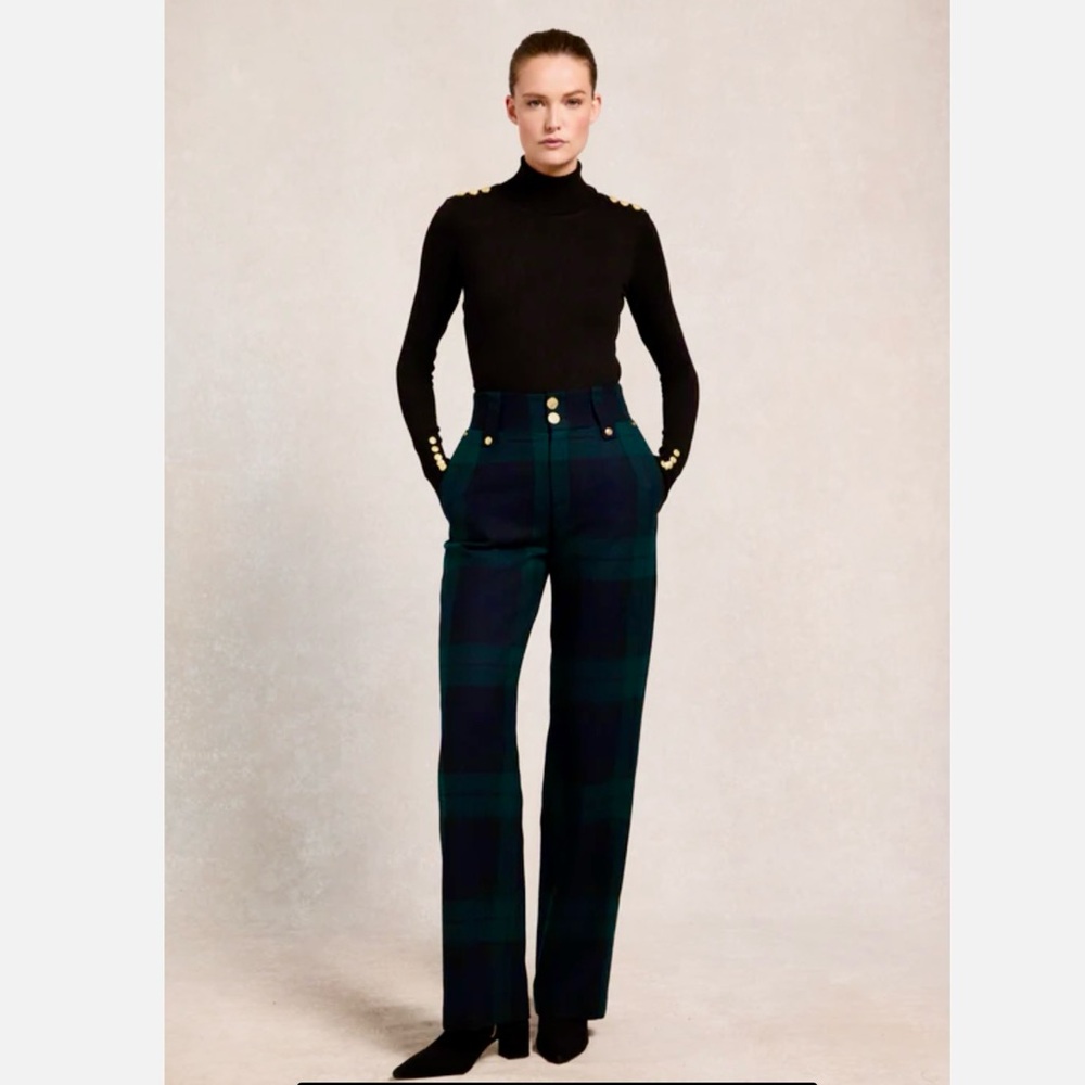 HOLLAND COOPER High Waisted Straight Blackwatch Size 2 4